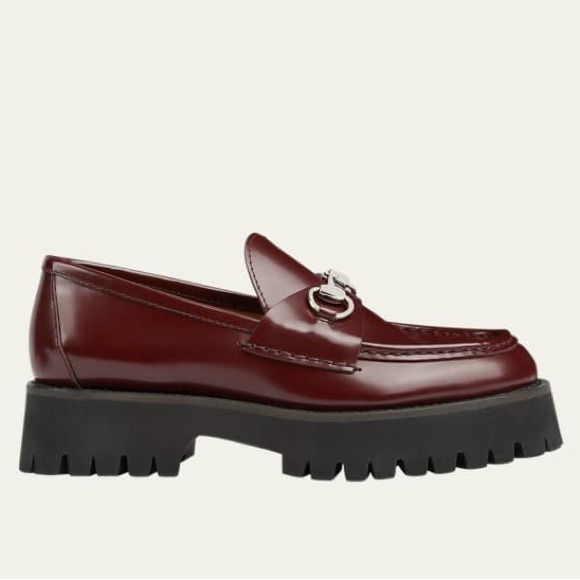 New Gucci Sylke Leather Bit Loafers in Vintage Bordeaux - Picture 1 of 9